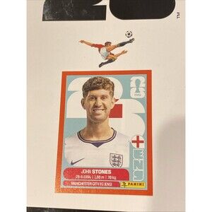 John Stones ENG 3 Panini World Cup 2026 Sticker Red Border